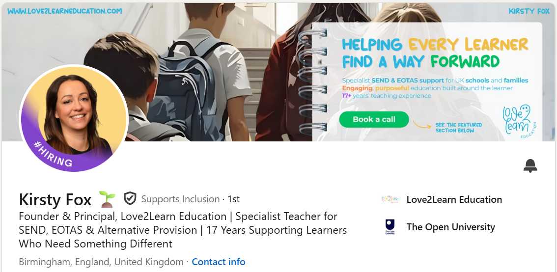 Kirsty's LinkedIn Profile Makeover